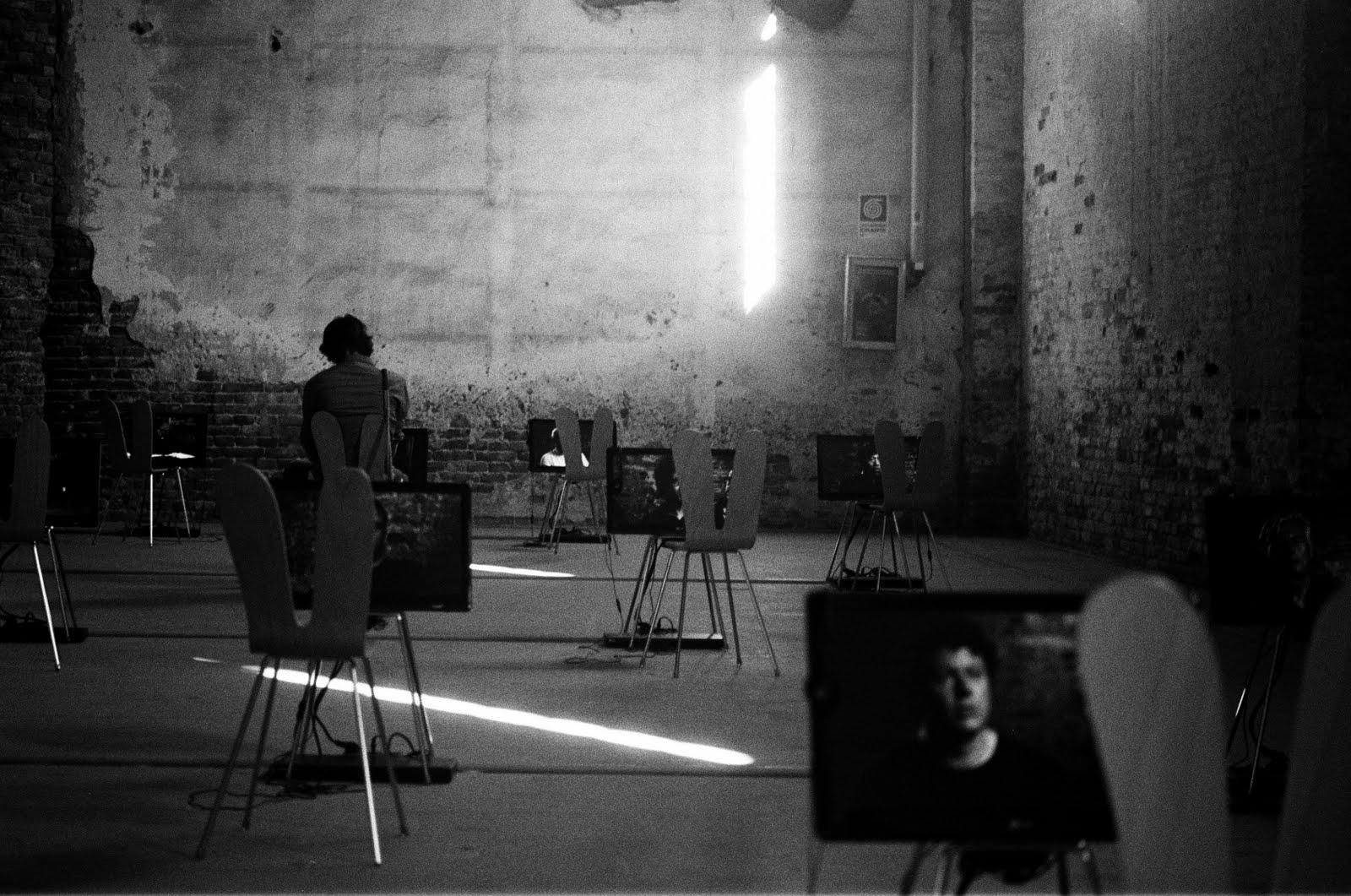 Venice Biennale, black and white film photograph